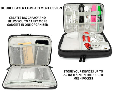 Universal cable organizer bag for electronic accessories - Travel cable bag storage