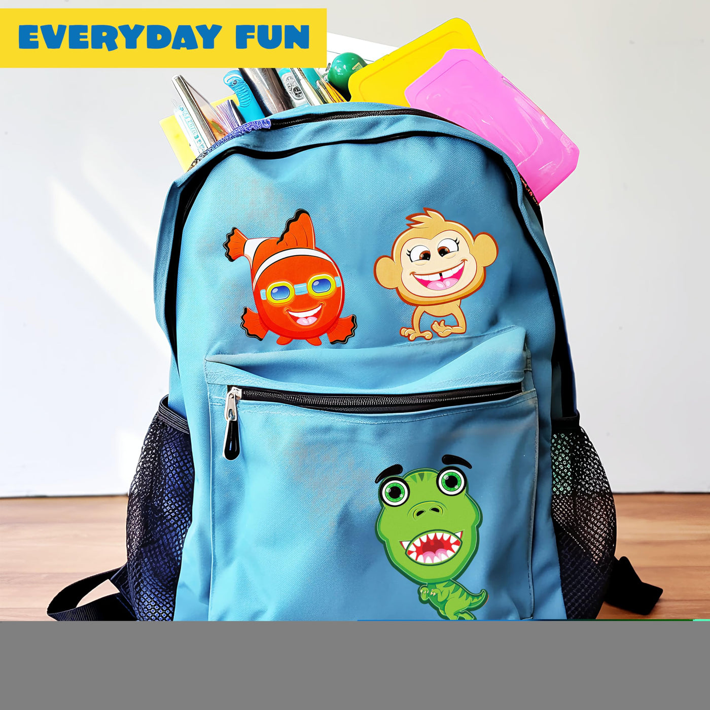 Make-a-face sticker sheets to make your own animals, mix and match sticker sheets