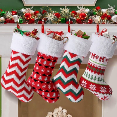 Santa stocking set of 4 large Santa stockings to fill Christmas stocking gift bag