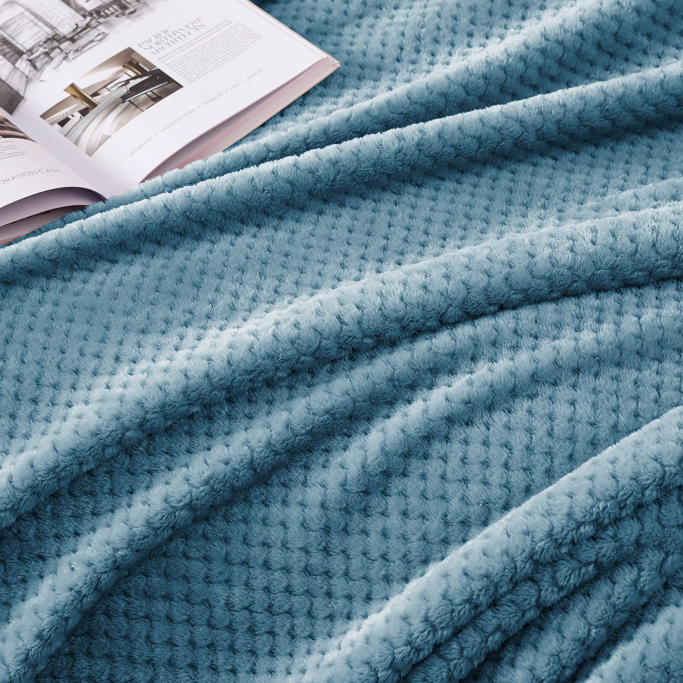 Couverture douillette Couverture en polaire super douce et chaude pour le canapé et le lit avec motif gaufré, couverture douillette et confortable