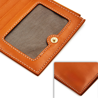 Portefeuille en cuir véritable Porte carte de crédit avec blocage RFID Portefeuille à fermeture éclair Téléphone portable