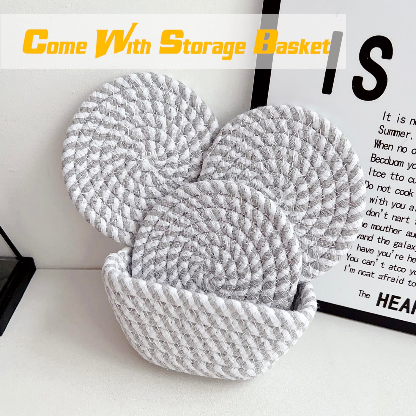 Verres à sous-verre Boho avec panier de rangement