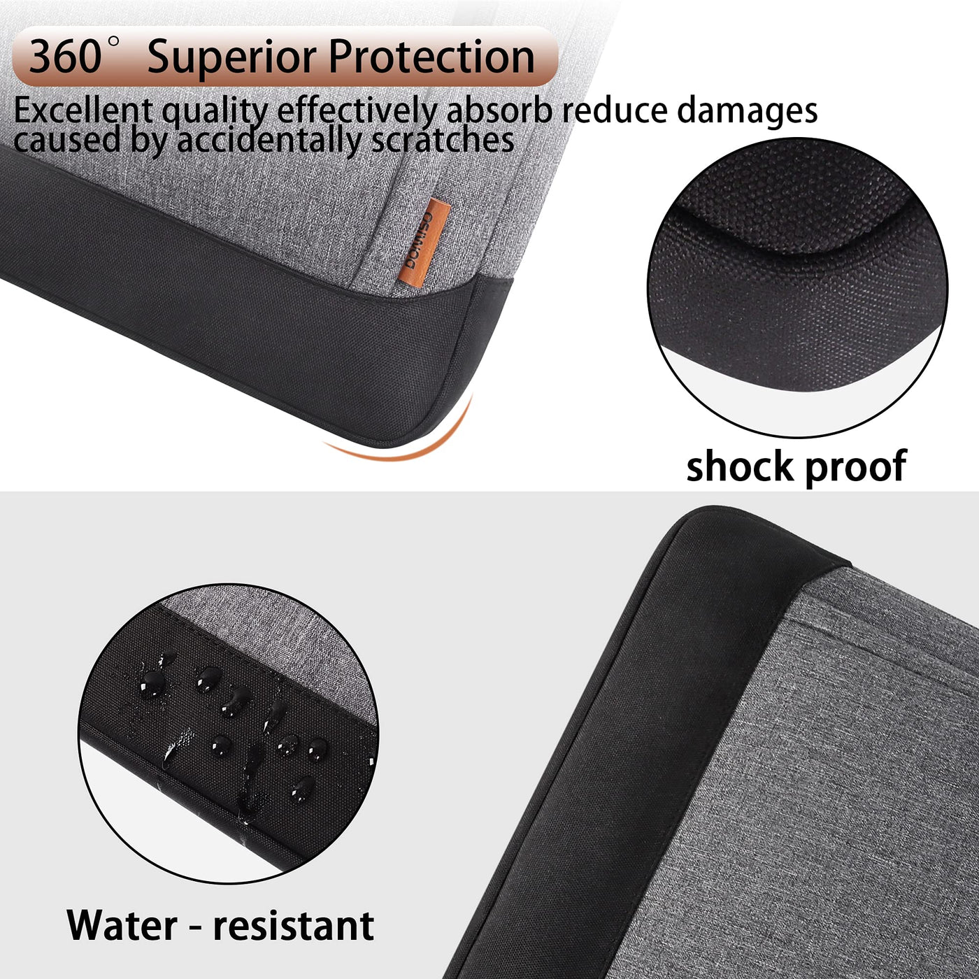 Housse de protection pour ordinateur portable Mallette d'affaires Sac à bandoulière pour ordinateur portable