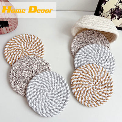 Verres à sous-verre Boho avec panier de rangement