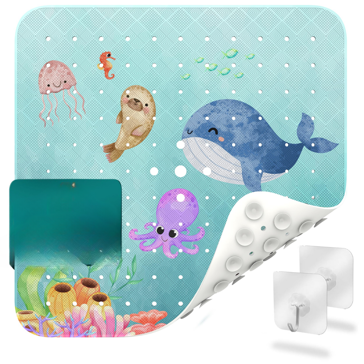 Tapis de douche antidérapant, avec suspension I Tapis de douche antidérapant sans BPA, sans plastifiants