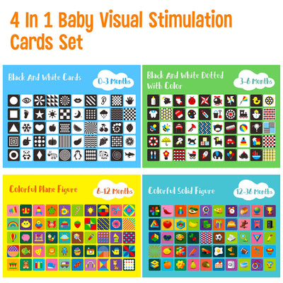 Cartes flash colorées ; pour la stimulation visuelle en 3D des bébés et des enfants en bas âge