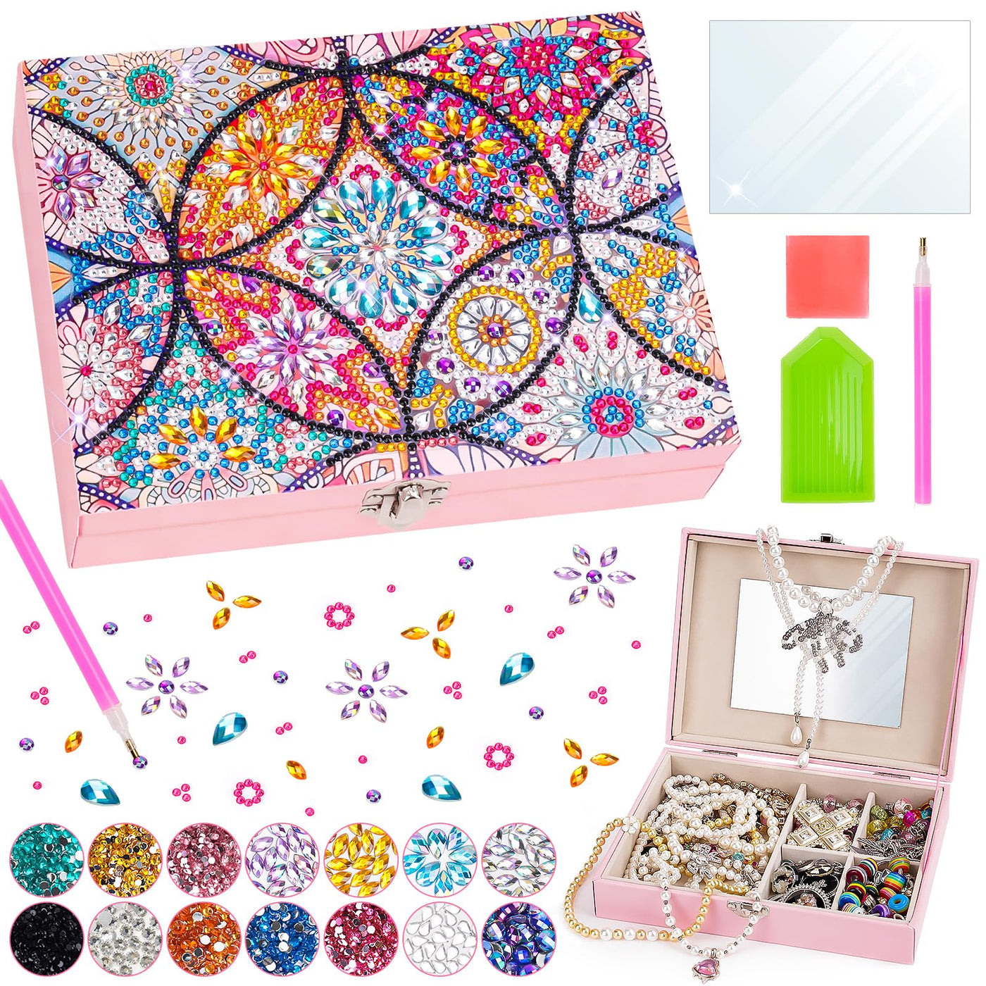 Crafting Diamond Painting jewelry box craft kit