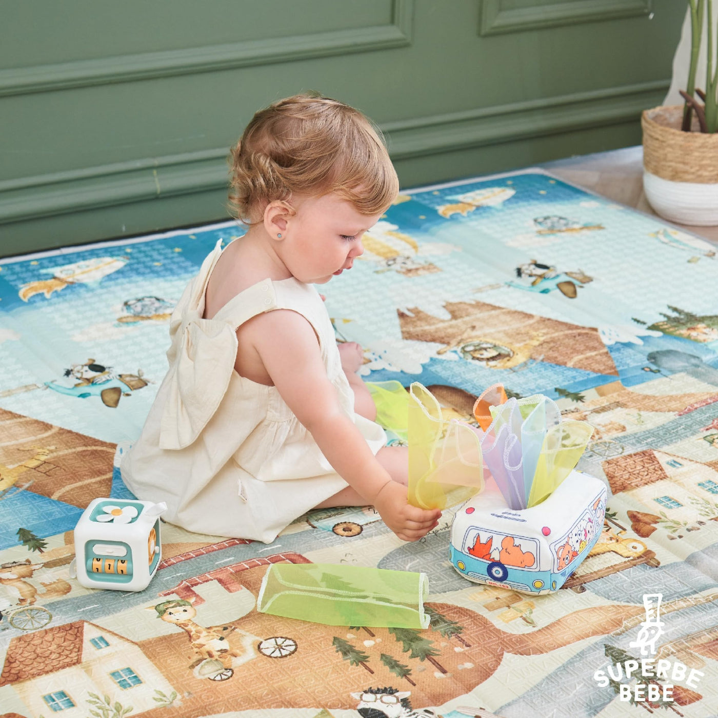 Boîte en tissu jouets d'éveil - Activités éducatives Jouets d'éveil Jouets sensoriels pour bébés