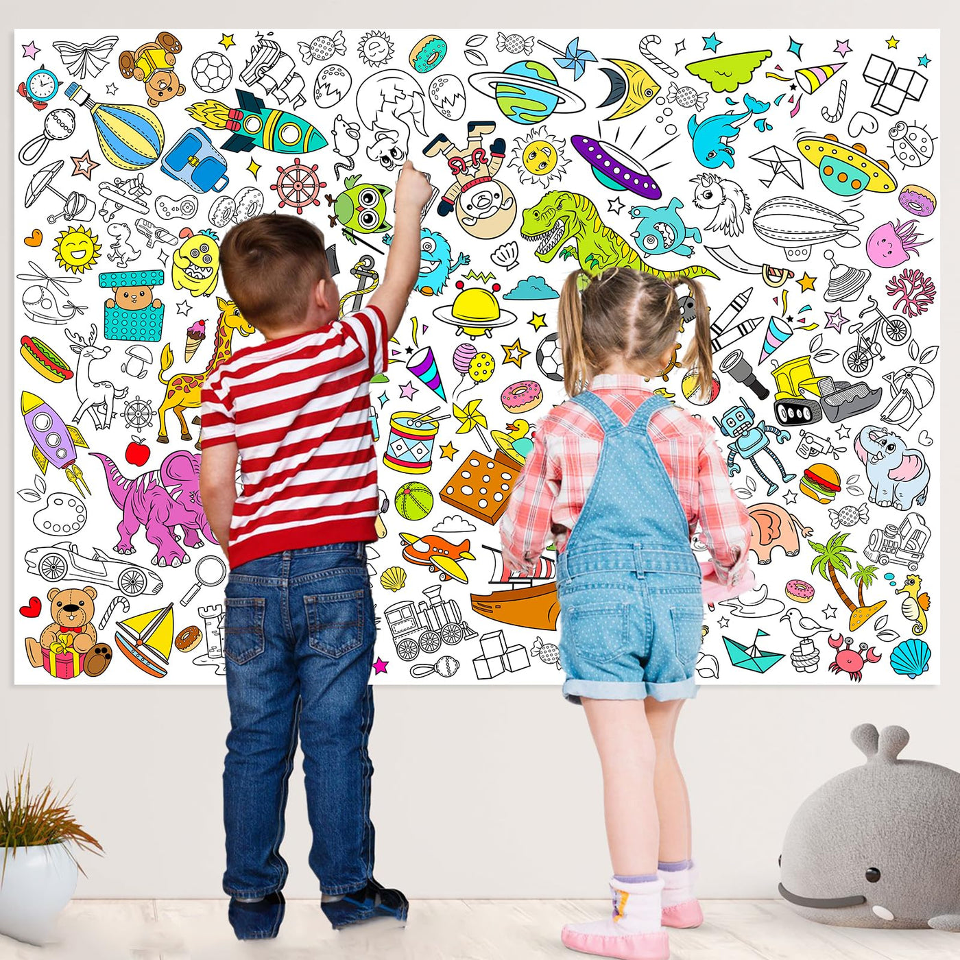 Paper tablecloth for children to color, dinosaur coloring tablecloth dinosaur coloring tablecloth