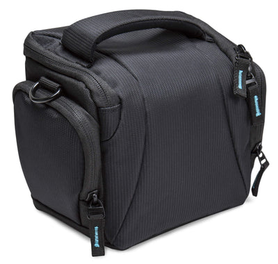 DSLM photo/camera bag system L with accessory compartments and carrying strap - suitable for bridge camera or system camera