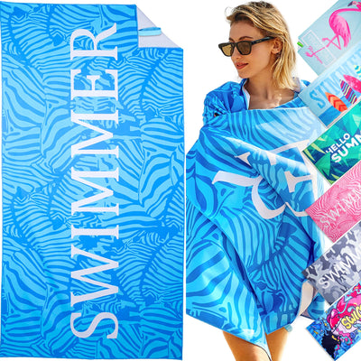 Serviette de plage Large, serviette en microfibre