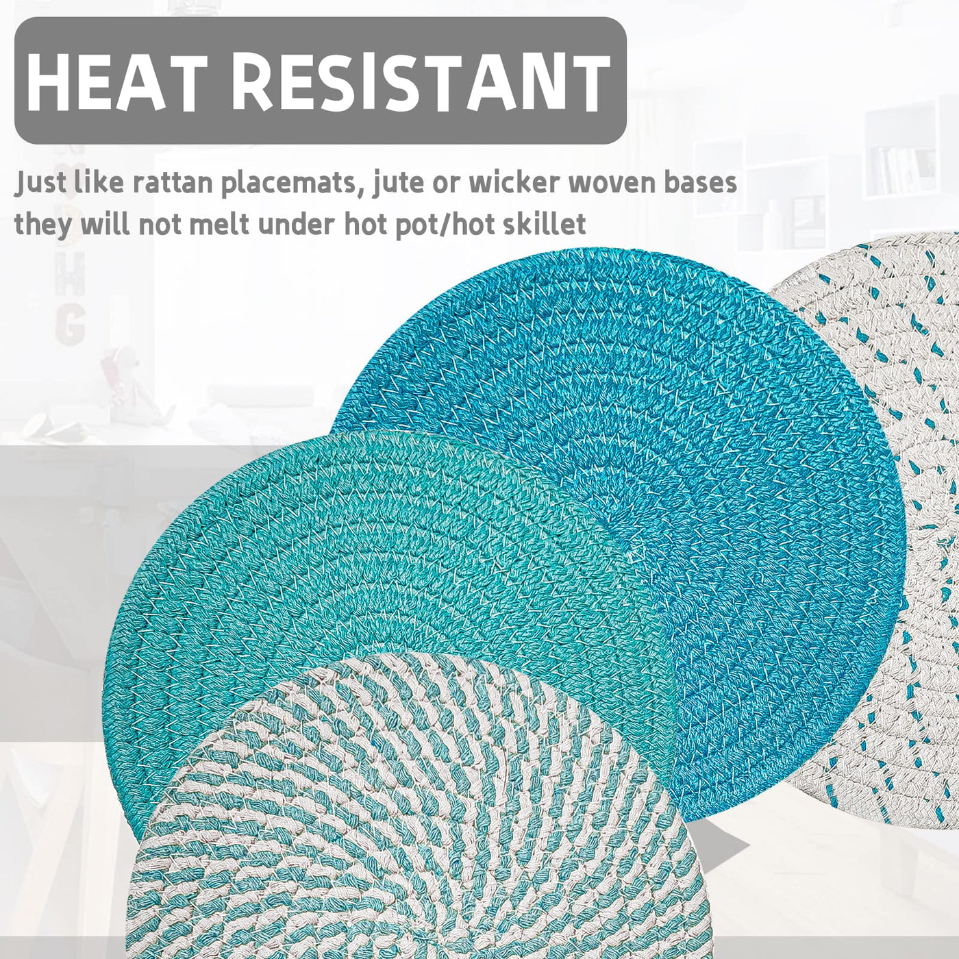 Support de Pot Chaud de Tapis de Tissage de Fil de Coton