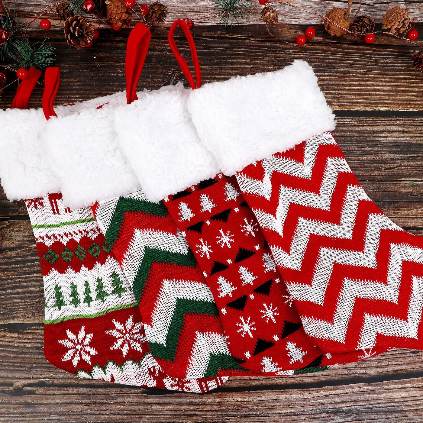 Santa stocking set of 4 large Santa stockings to fill Christmas stocking gift bag