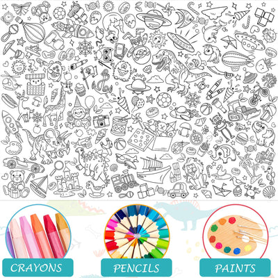 Paper tablecloth for children to color, dinosaur coloring tablecloth dinosaur coloring tablecloth