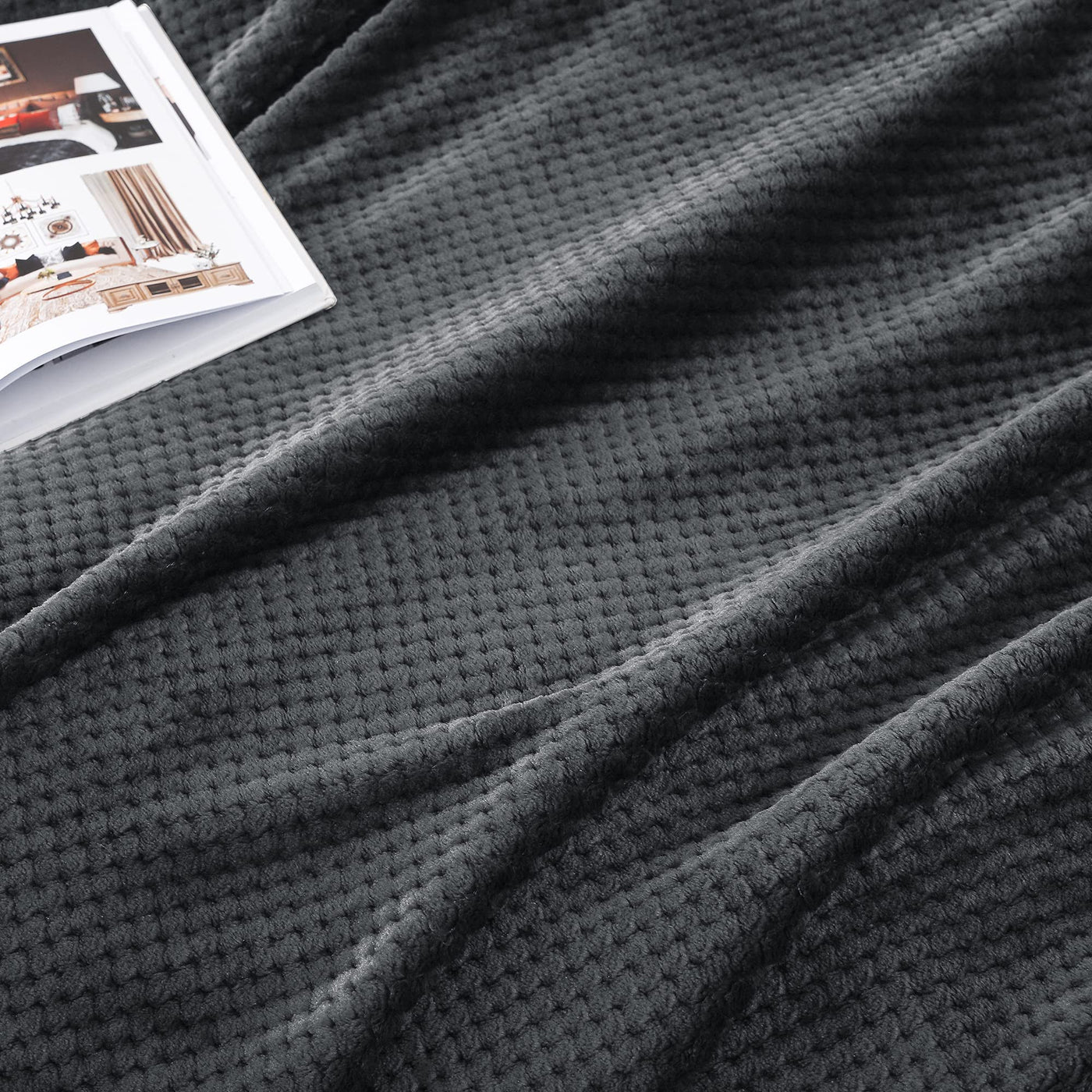 Couverture douillette Couverture en polaire super douce et chaude pour le canapé et le lit avec motif gaufré, couverture douillette et confortable