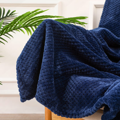 Couverture douillette Couverture en polaire super douce et chaude pour le canapé et le lit avec motif gaufré, couverture douillette et confortable