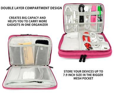 Universal cable organizer bag for electronic accessories - Travel cable bag storage