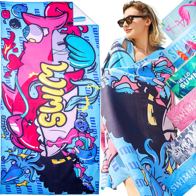 Serviette de plage Large, serviette en microfibre