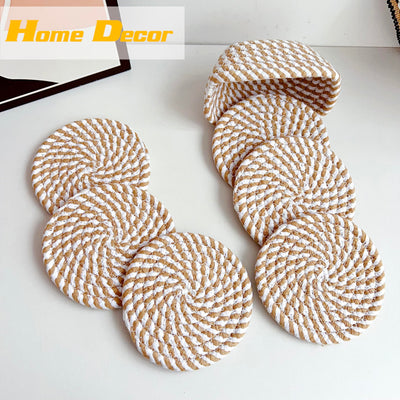 Verres à sous-verre Boho avec panier de rangement