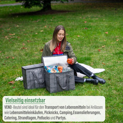 2 Stück Einkaufstasche Wiederverwendbare faltbare Kühltasche Einkaufskorb