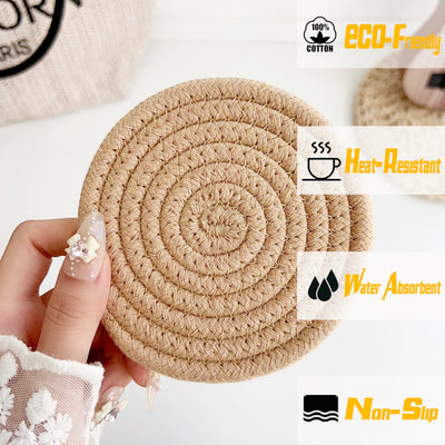 Verres à sous-verre Boho avec panier de rangement