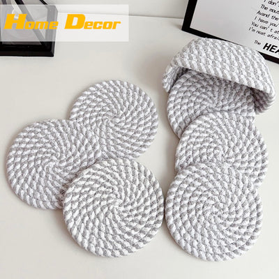 Verres à sous-verre Boho avec panier de rangement