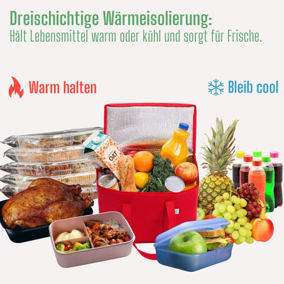 2 Stück Einkaufstasche Wiederverwendbare faltbare Kühltasche Einkaufskorb