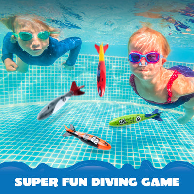 8 pieces torpedo, shark, diving toy for children