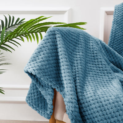 Couverture douillette Couverture en polaire super douce et chaude pour le canapé et le lit avec motif gaufré, couverture douillette et confortable