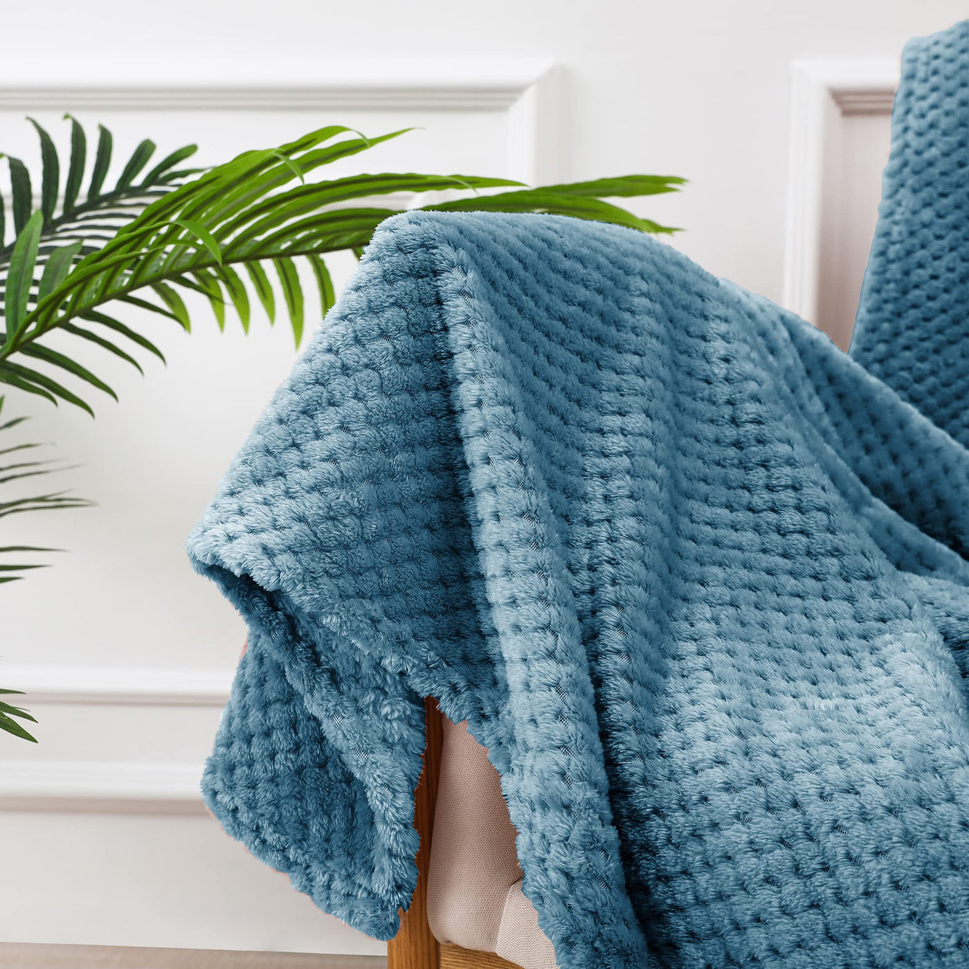 Couverture douillette Couverture en polaire super douce et chaude pour le canapé et le lit avec motif gaufré, couverture douillette et confortable