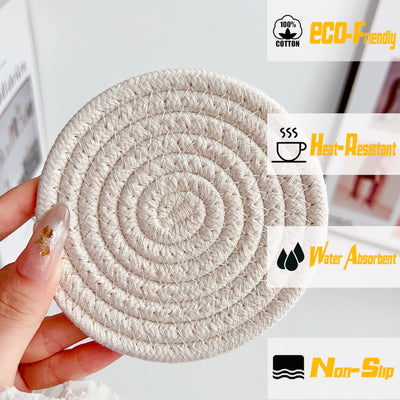 Boho coaster glasses with storage basket