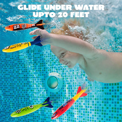 8 pieces torpedo, shark, diving toy for children