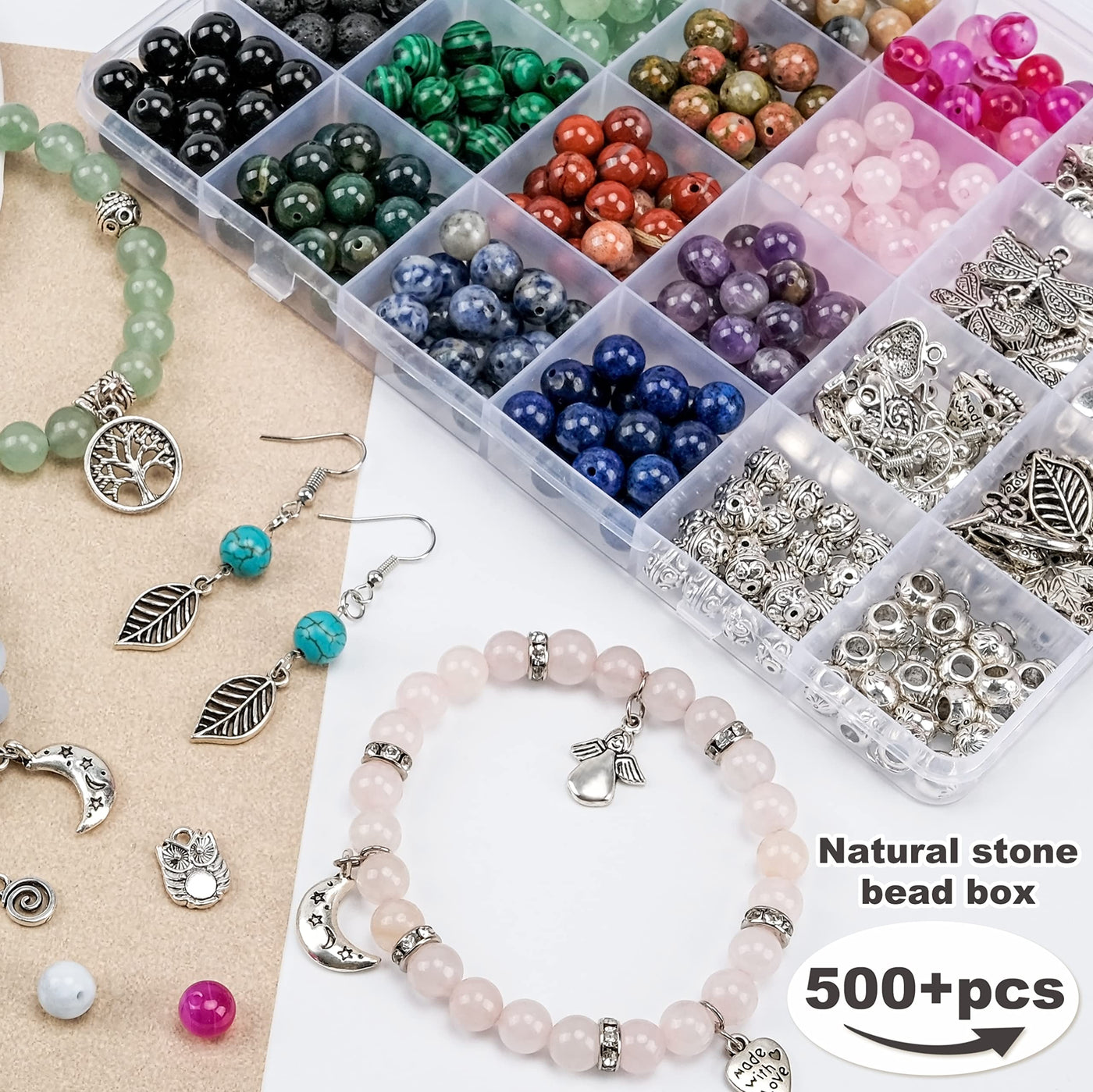 Fabriquez votre Propre Ensemble De Bijoux, Perles Rondes En Pierres Précieuses Naturelles