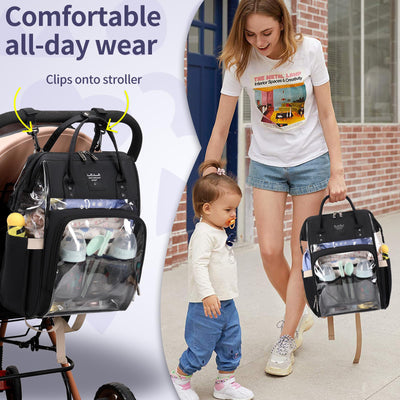 Baby changing backpack stylish changing bag backpack with changing mat multifunctional water-repellent large capacity backpack for on the go