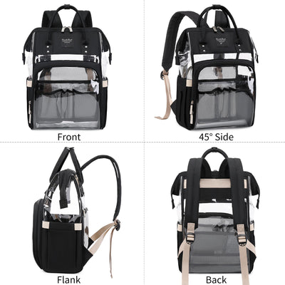 Wickelrucksack stylischer Wickelrucksack mit Wickelauflage multifunktionaler wasserabweisender Großraumrucksack für unterwegs