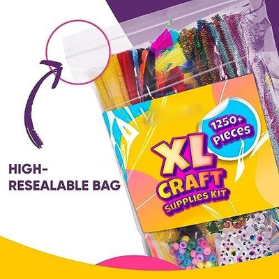 Art and DIY craft for kids in storage bag, craft supplies for kids