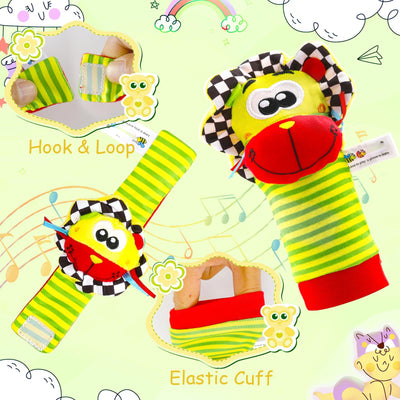 Baby rattle toy animal wrist rattle