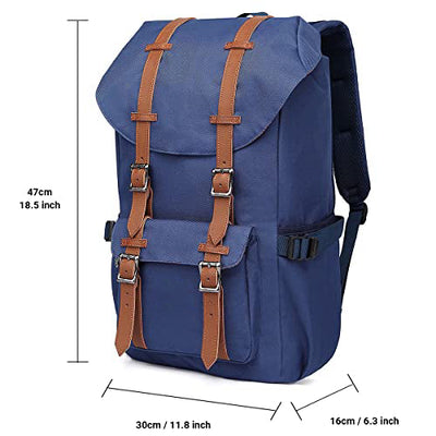 Backpack Daypack with laptop compartment for 15 inch notebook for school, university, travel, hiking