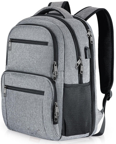 Backpack, School Backpack Waterproof Work Laptop with USB Charging Port, Travel Hiking Backpack