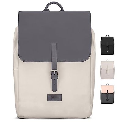 Backpack Small Gray - Ida - Small backpack for leisure, university or city - With laptop compartment (up to 13 inches) - Elegant & Sustainable - Water repellent