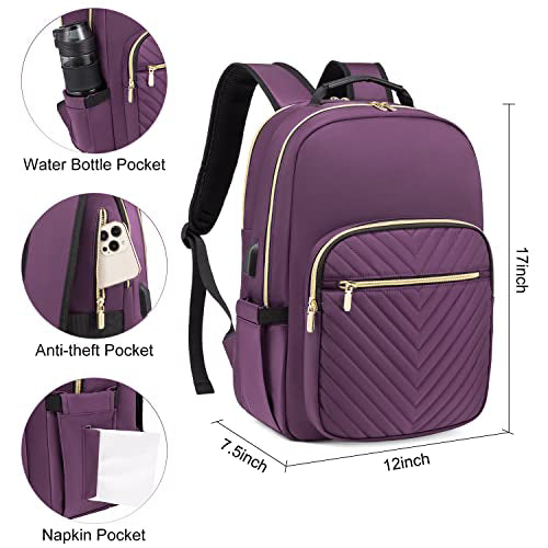 Backpack , Waterproof Laptop Bag Daypacks Elegant School Backpack with USB Charging Port