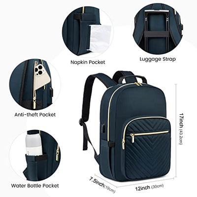 Rucksack, wasserdichte Laptop-Tasche Tagesrucksäcke Eleganter Schulrucksack mit USB-Ladeanschluss