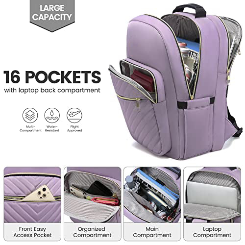 Backpack , Waterproof Laptop Bag Daypacks Elegant School Backpack with USB Charging Port