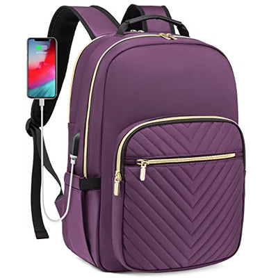 Backpack , Waterproof Laptop Bag Daypacks Elegant School Backpack with USB Charging Port