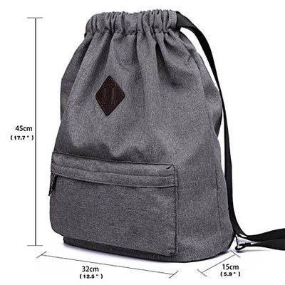 Tasche Rucksack Hipster Kordelzug Turnbeutel gymsack mit Innentasche Sportrucksack