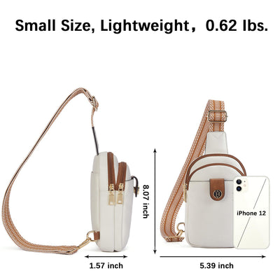 Chest Bag Shoulder Backpack Sling Bags Small Shoulder Bag Crossbody Bag PU Leather Fanny Pack Stylish