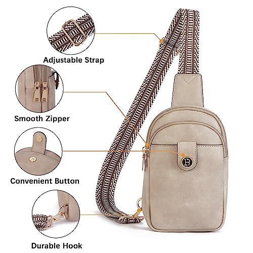 Chest Bag Shoulder Backpack Sling Bags Small Shoulder Bag Crossbody Bag PU Leather Fanny Pack Stylish