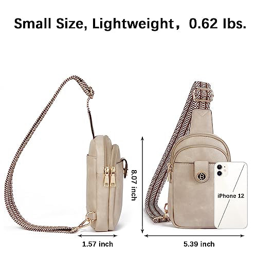 Chest Bag Shoulder Backpack Sling Bags Small Shoulder Bag Crossbody Bag PU Leather Fanny Pack Stylish