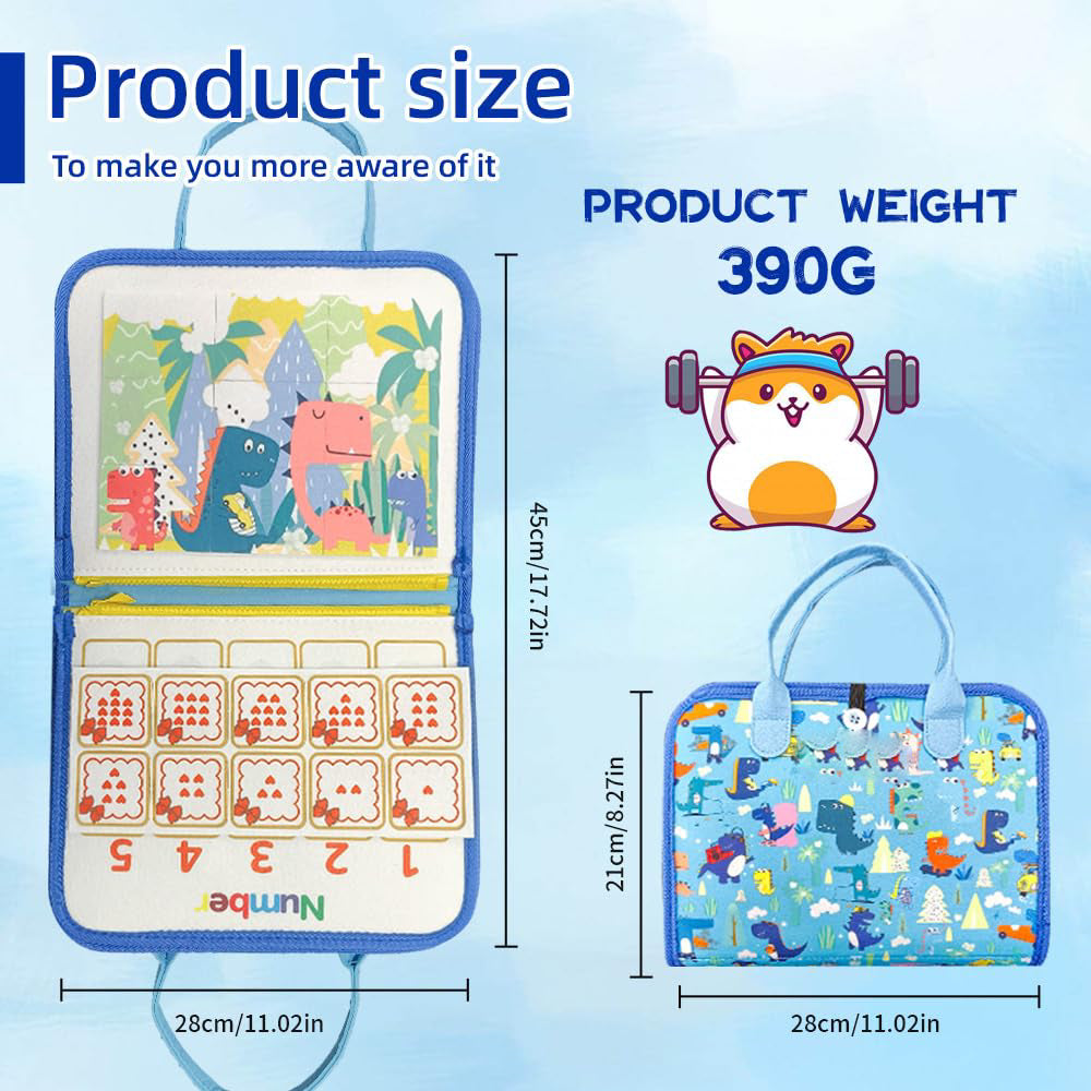 Busy Board toddlers, activity board motor skills toy, baby sensory learning toy motor skills board for travel car airplane