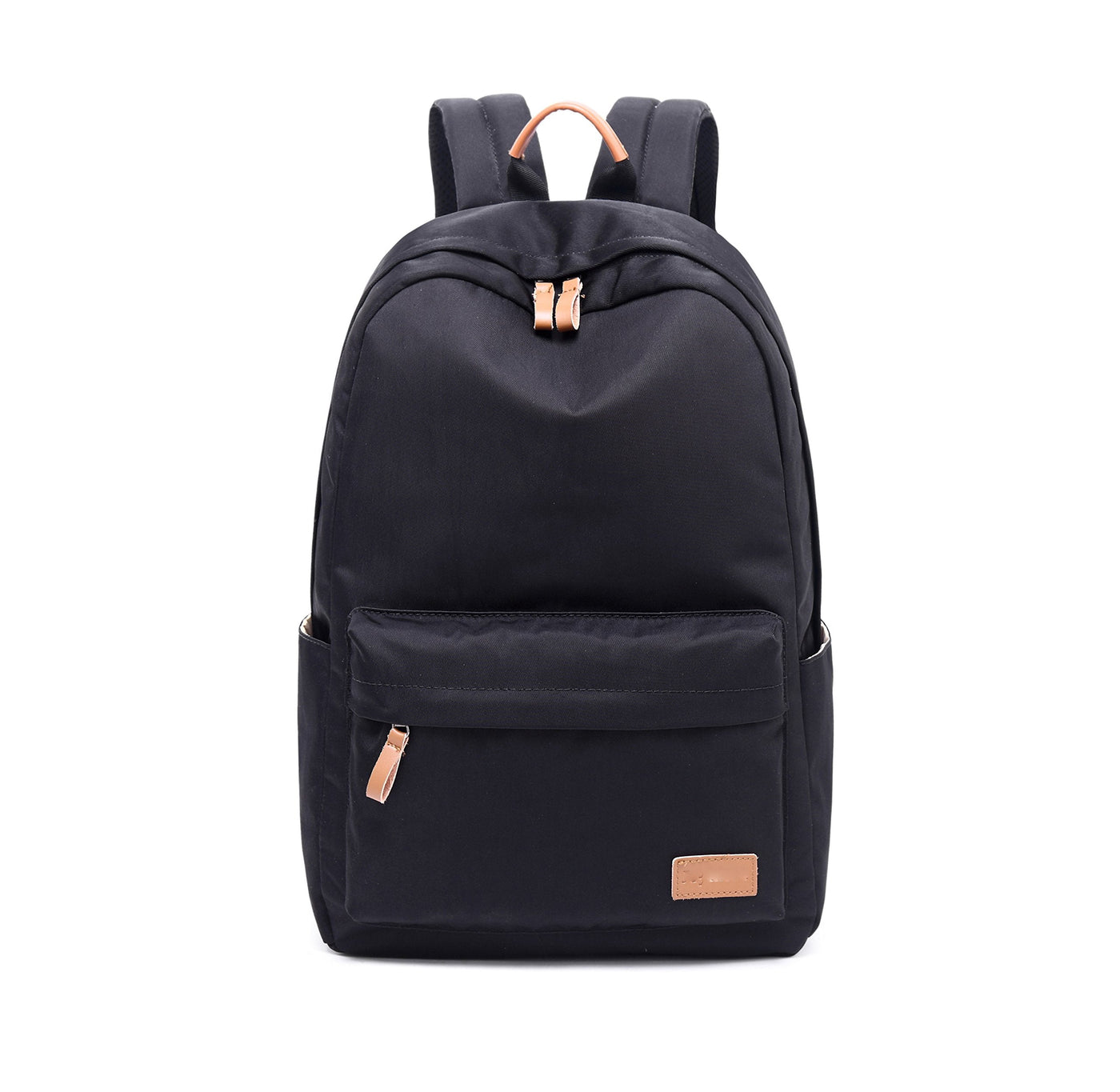 Classic monochrome waterproof school backpack for teenagers